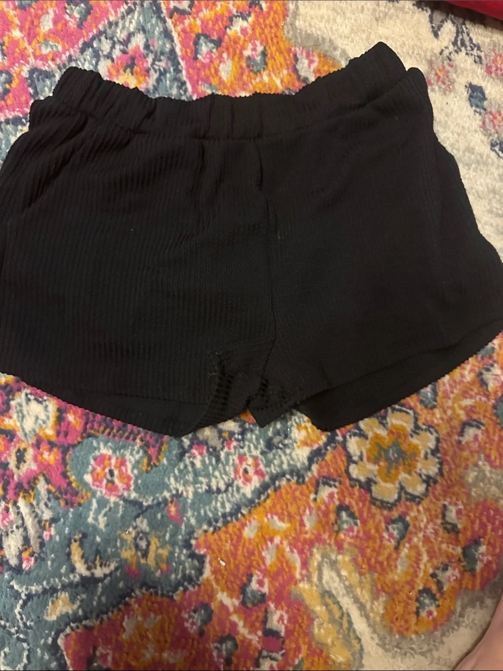 Black Women's Knit Lounge Shorts and Top Set